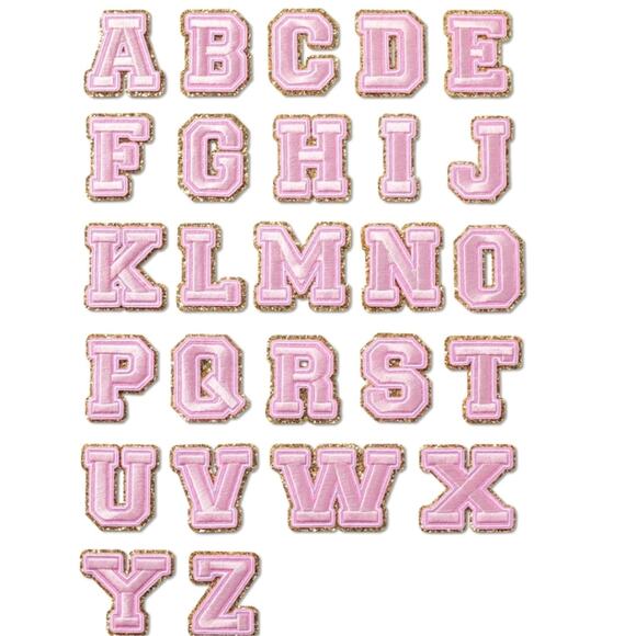 STONEY CLOVER LANE X TARGET COLLAB PINK GLITTER D LETTER PATCH NWT BRAND NEW - Picture 4 of 10